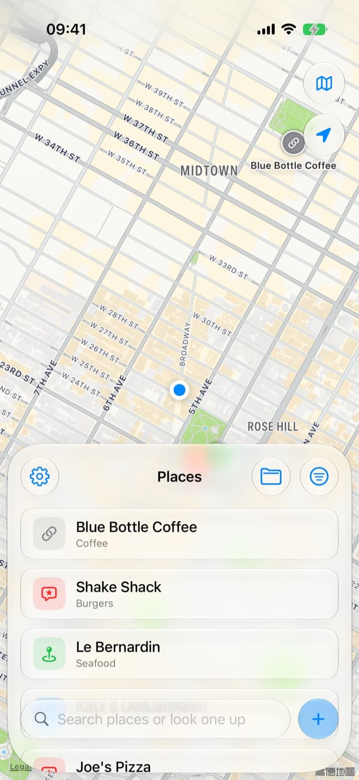 What To Eat map view with saved restaurant pins and a list of places